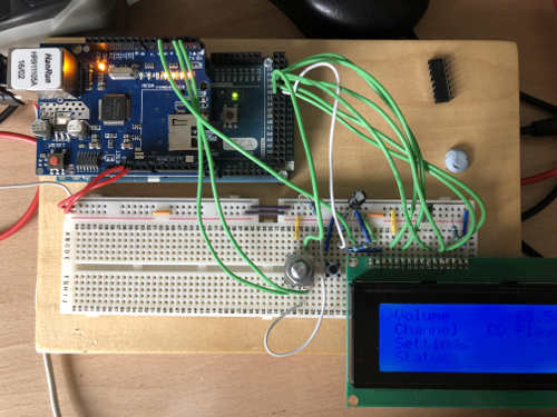 Image of ethernet card running with display and encoder