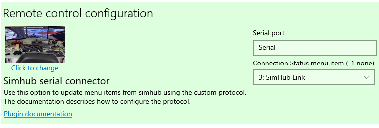 Example of simhub connector configuration